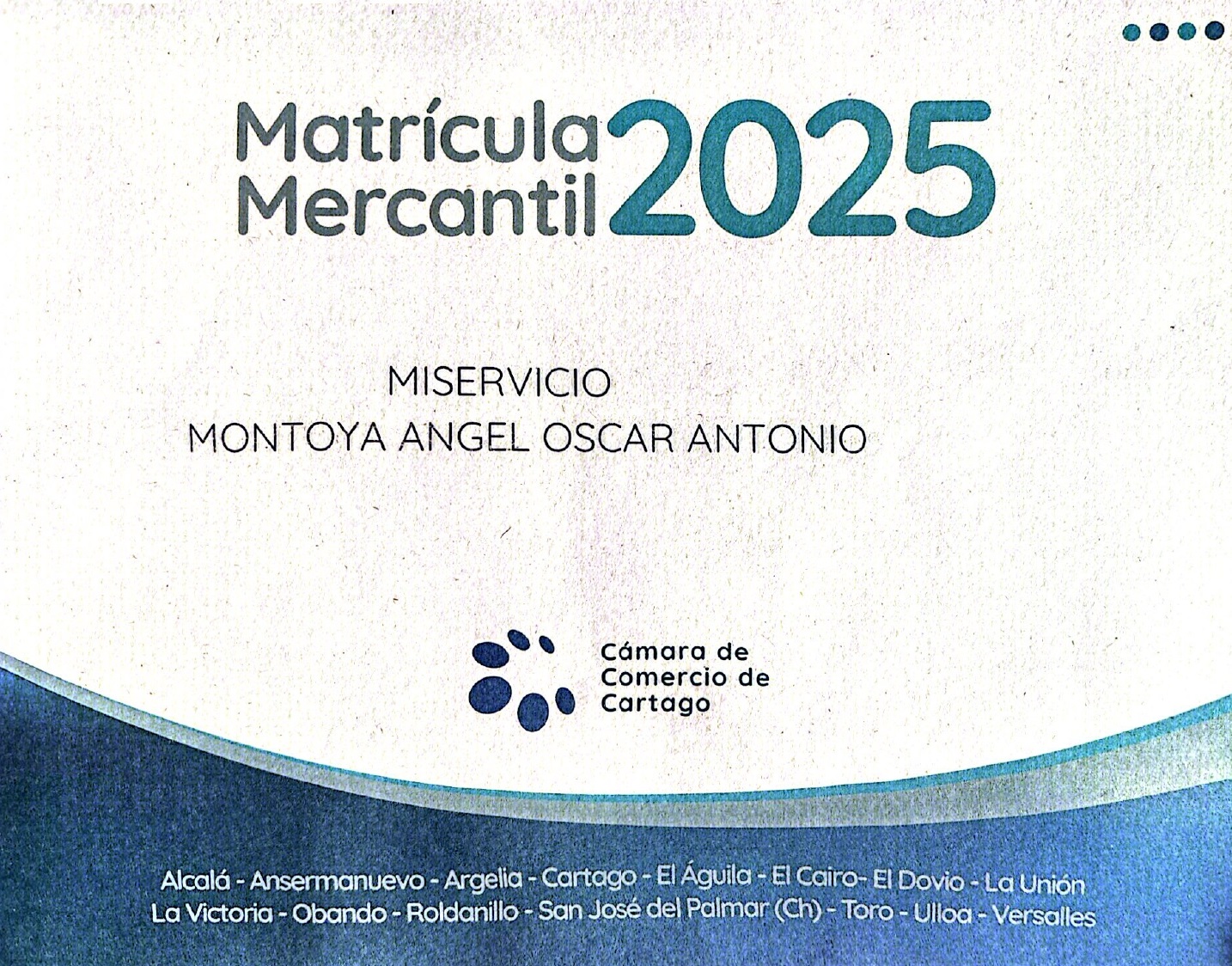 Matricula Mercantil